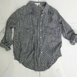 Black + White Multi-woven Shirt 💕